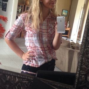 Flannel long sleeve shirt with buttons