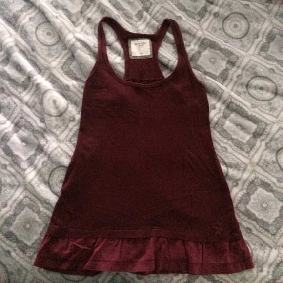 Maroon Abercrombie and Fitch tank top