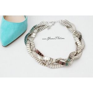 Silver Necklace with a Twist