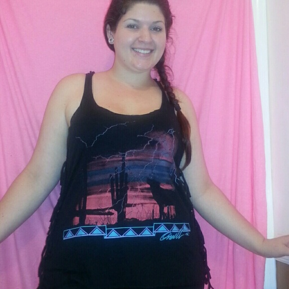 Black tank top