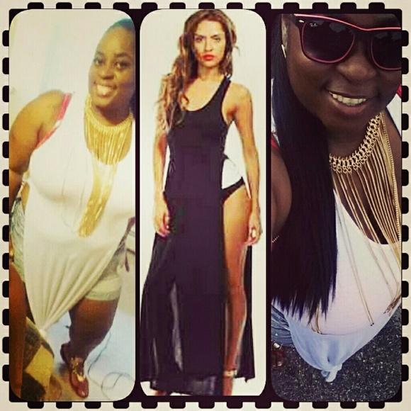 *SOLD IN A  BUNDLE*TANK Top Double Split Maxi