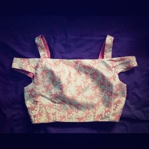 Amora brocade crop top