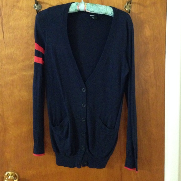 Urban outfitters stripe arm navy cardigan