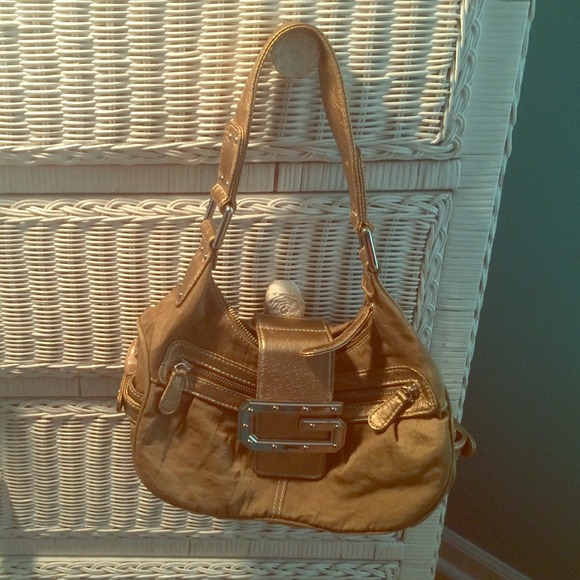 Gold/Tan Guess Handbag