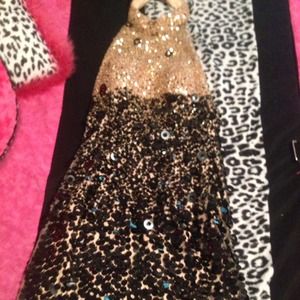Gold and black formal dress