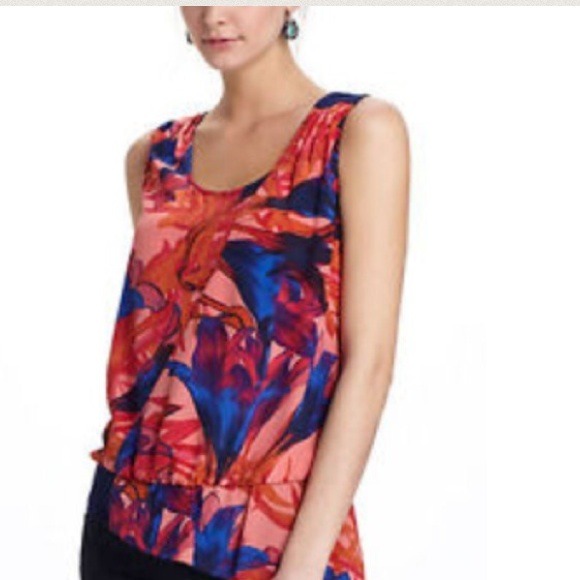 Anthropologie Malva Silk Print Blouse
