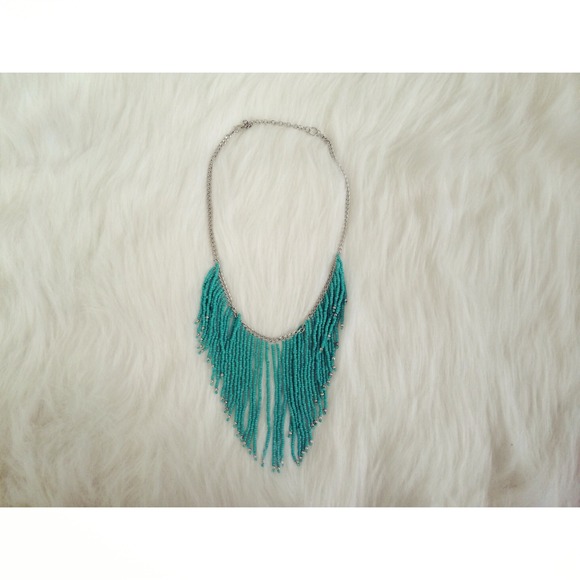 Teal Beaded Necklace