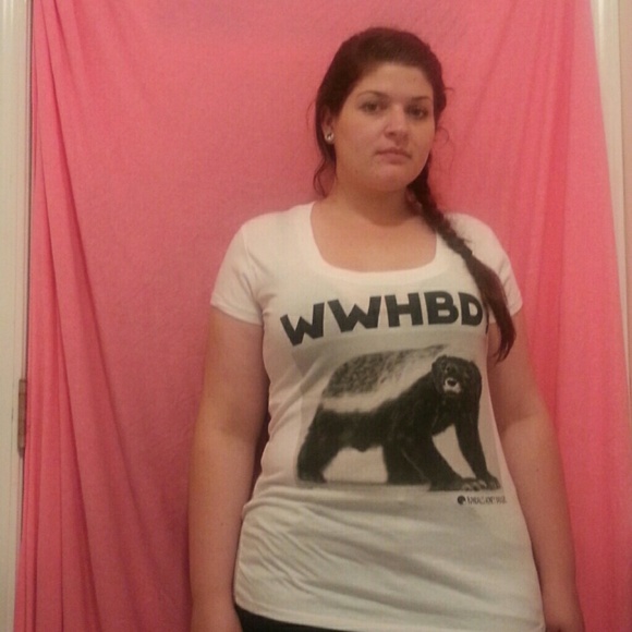 White honey badger tee