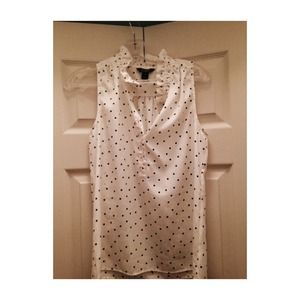 Jcew polka dot silk like top