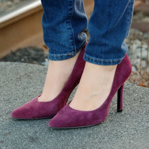 BCBGeneration Purple Suede Pumps