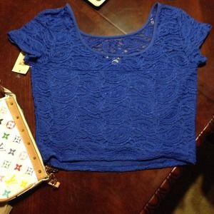 Blue midriff lace very cute and fun