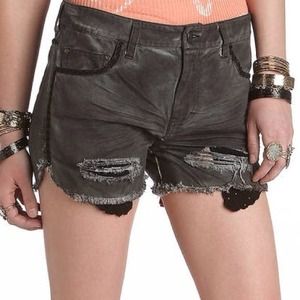 Free People Gunpowder Shorts Lace Detail Pockets