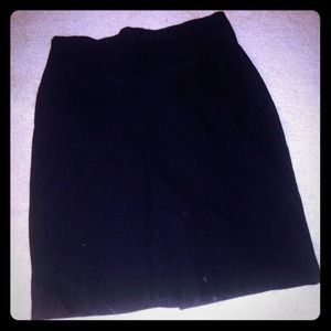 Black straight skirt