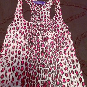 Pink cheetah tank top NEVER BEEN WORN