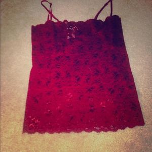 Red lace top!