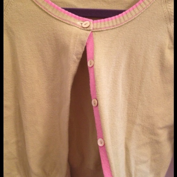 Margaret O'Leary Green and Pink Cardigan - Picture 2 of 3