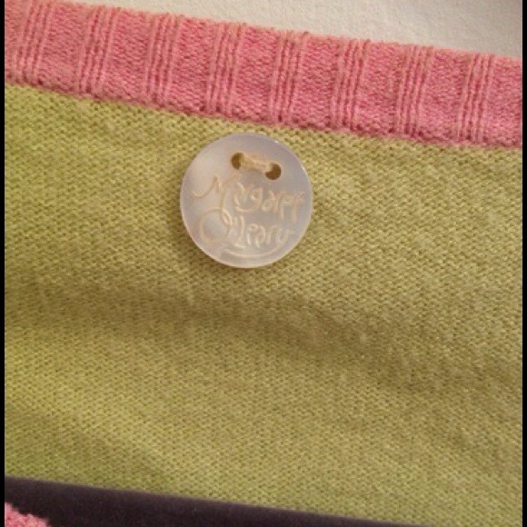 Margaret O'Leary Green and Pink Cardigan - Picture 3 of 3