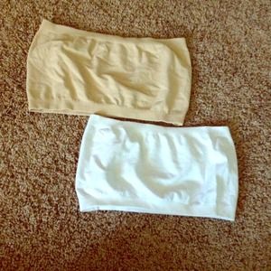 Nude/White bandeaus