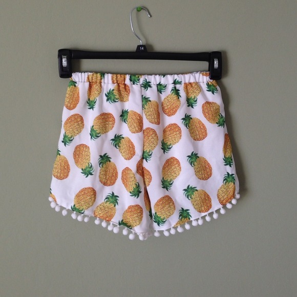 Pineapple Pom Pom Shorts - Picture 2 of 4