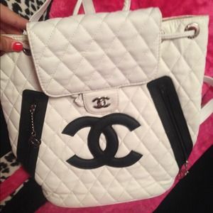 Backpack white & black