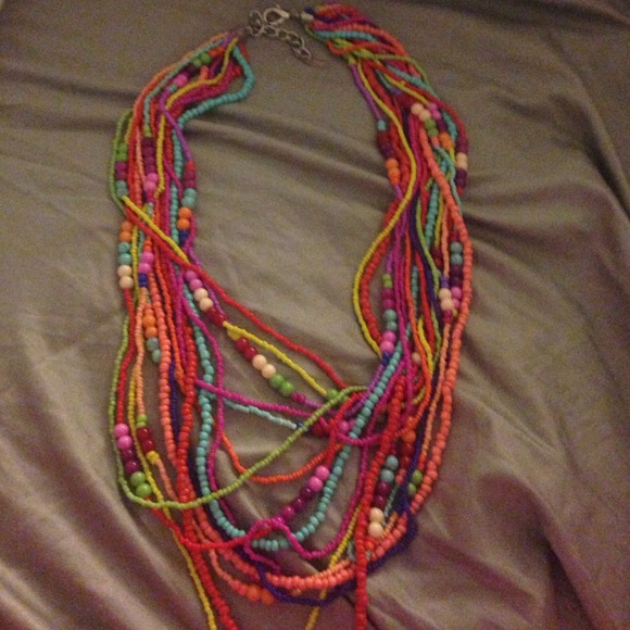 Neon beaded necklace!