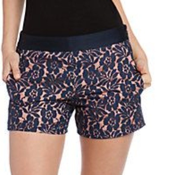 French Connection Beautiful Poppy Lace Mini Shorts