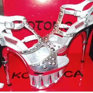 $10 Silver Chromed Out Stilettos