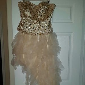 Jeweled Top Asymmetrical  Bottom