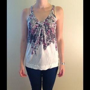American Eagle purple floral tank