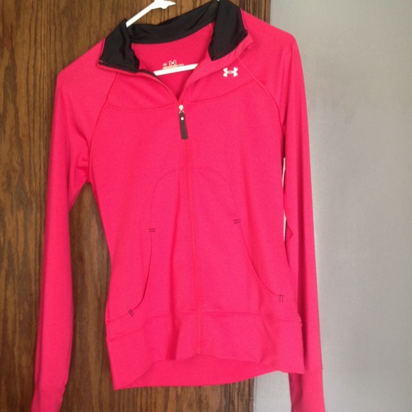 hot pink under armour zip up