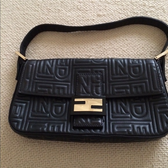FENDI  Black Baguette Bag