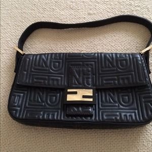 FENDI  Black Baguette Bag