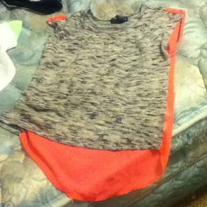 A grey shirt that is see through in back!