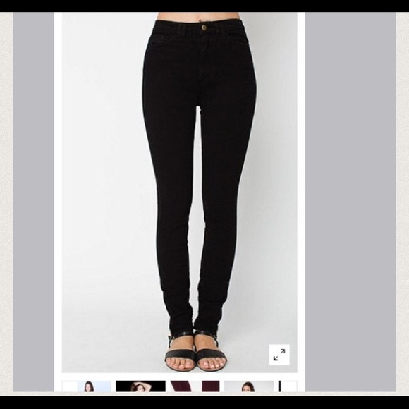 American Apparel HighWaisted Easy Jean Black small
