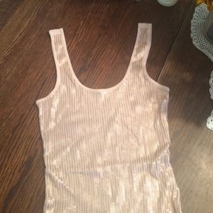 Sequined Express tank top