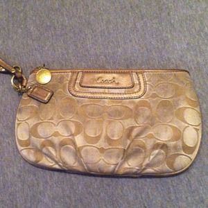 Pre-loved large coach wristlet!!