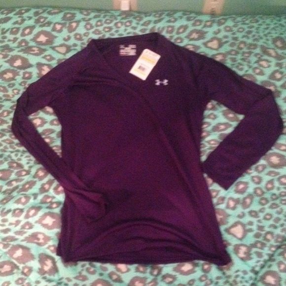 Purple Under Armour Long Sleeve semi-fitted shirt