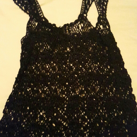 Black Crochet  Sweater - Picture 1 of 2