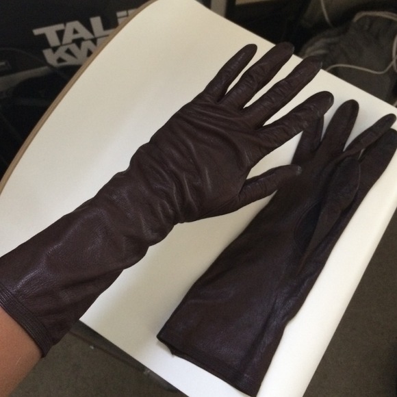 Accessories - Vintage brown leather gloves