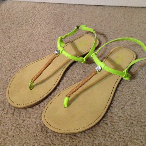 lime green gladiator sandals