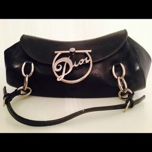 Christian Dior Black Leather purse