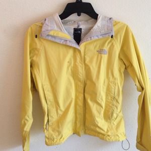 Yellow wind breaker north face