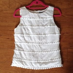 JCrew Pom pom tank