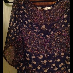 SOLD!!! Chiffon cut out shoulder top