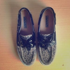 Leopard Print Sperry's Top Sider