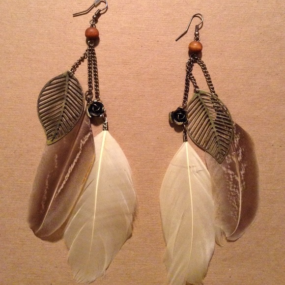 Feather earrings
