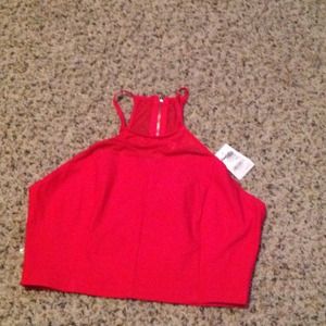 red crop top