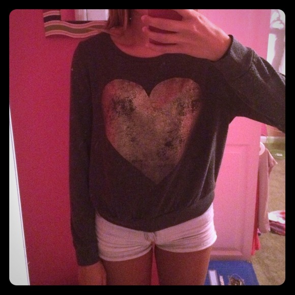 long sleeve heart shirt