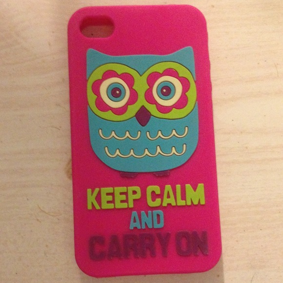 iPhone 4-4s case. Keep calm & carry on case.
