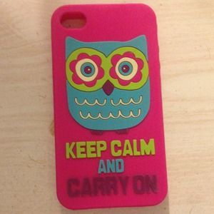 iPhone 4-4s case. Keep calm & carry on case.